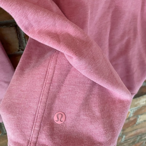 LULULEMON all yours crew *terry cotton* heathered azalea pink size 2-4 - Picture 9 of 9